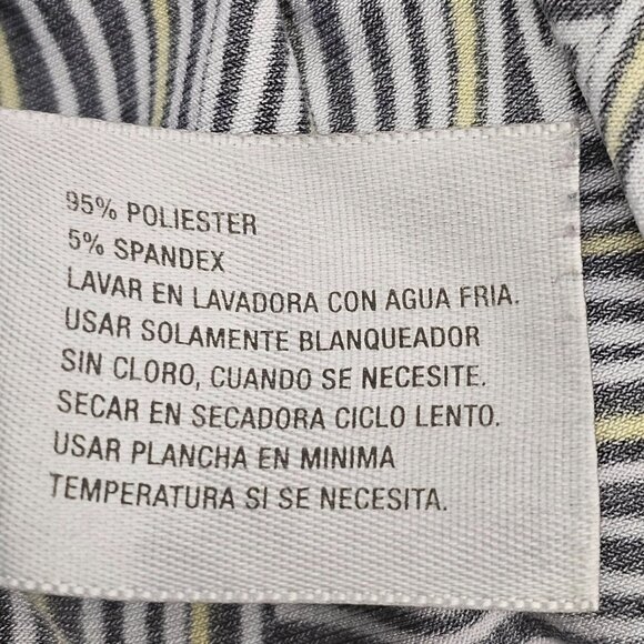 Vintage Worthington Womens 3XG Geometric Print Short Sleeve Blouse Black/White/Y - Picture 8 of 9